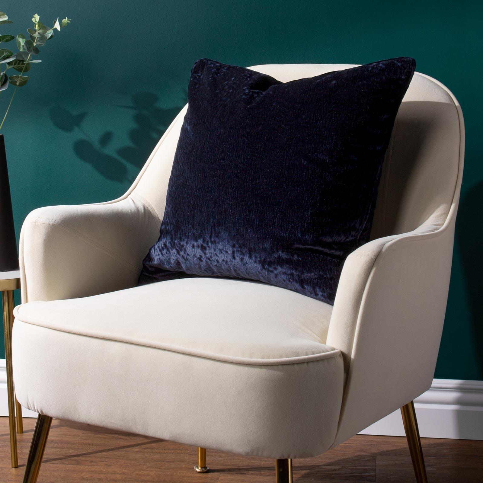 Ripple Plush Velvet Cushion Cover 20" x 20" by Paoletti