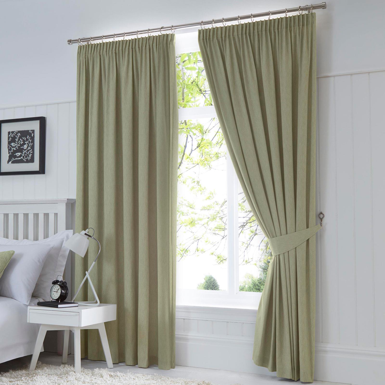 Dijon Blackout Tape Top Pencil Pleat Curtains by Fusion