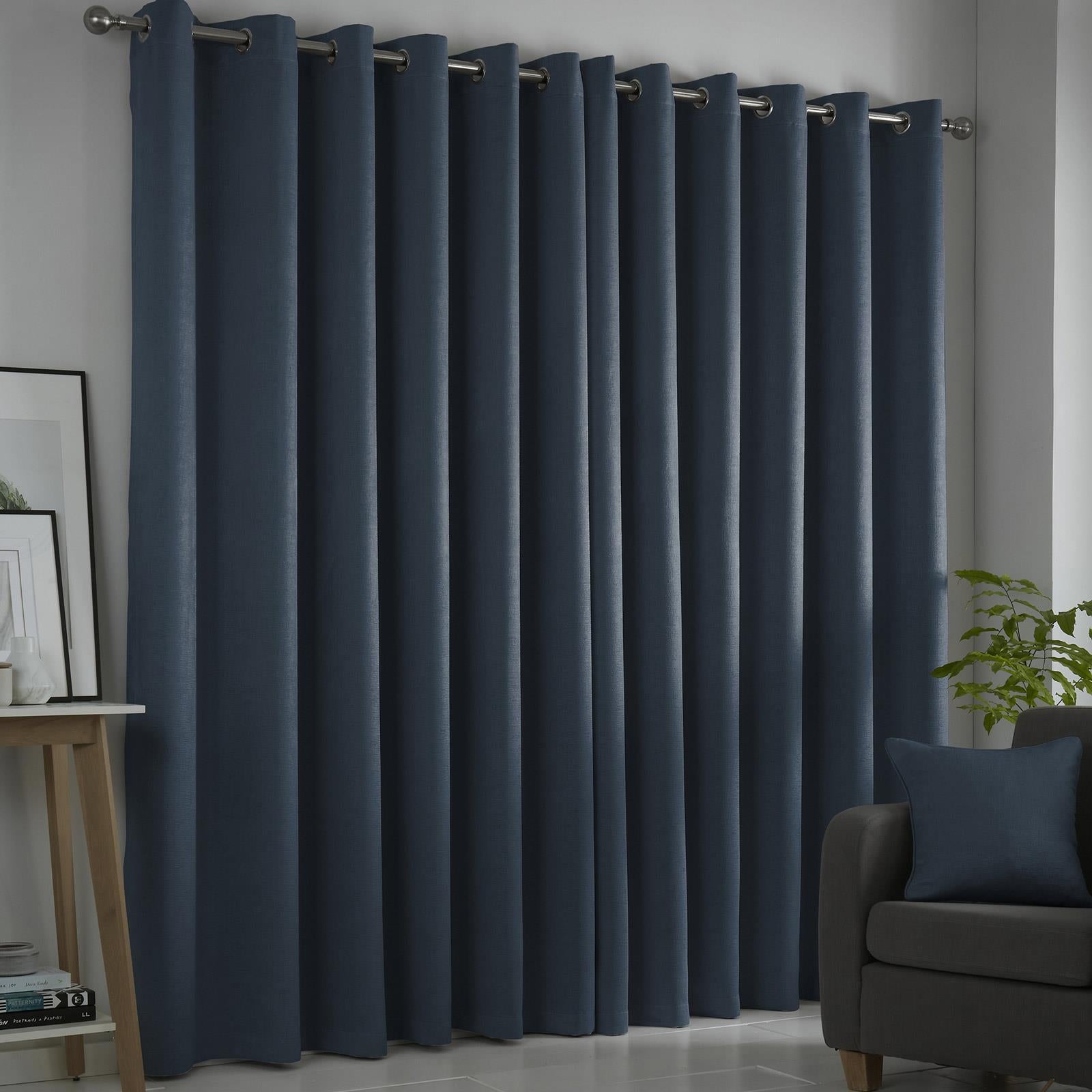 Strata Dim Out Woven Thermal Eyelet Curtains by Fusion