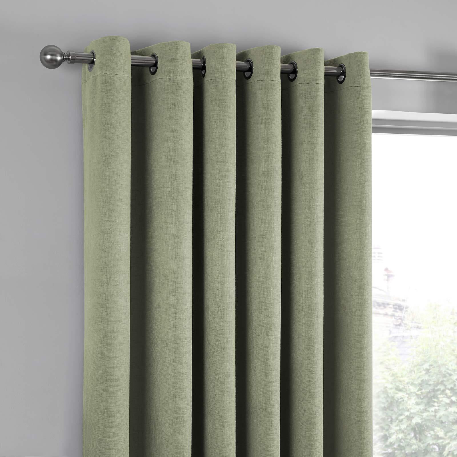 Strata Dim Out Woven Thermal Eyelet Curtains by Fusion