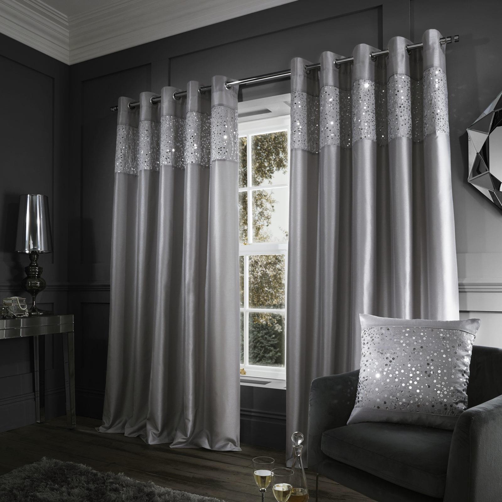 Glitzy Eyelet Curtains by Catherine Lansfield