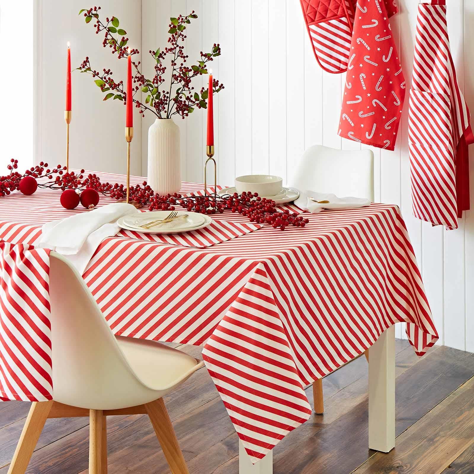 Christmas Candy Cane Kitchen Textiles Collection by Catherine Lansfield