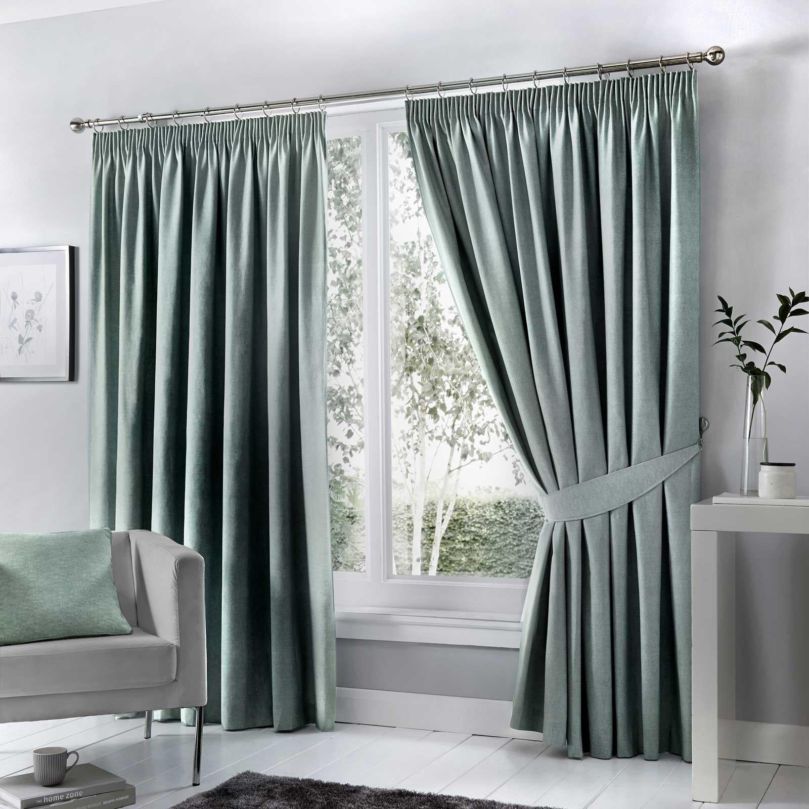 Dijon Blackout Tape Top Pencil Pleat Curtains by Fusion