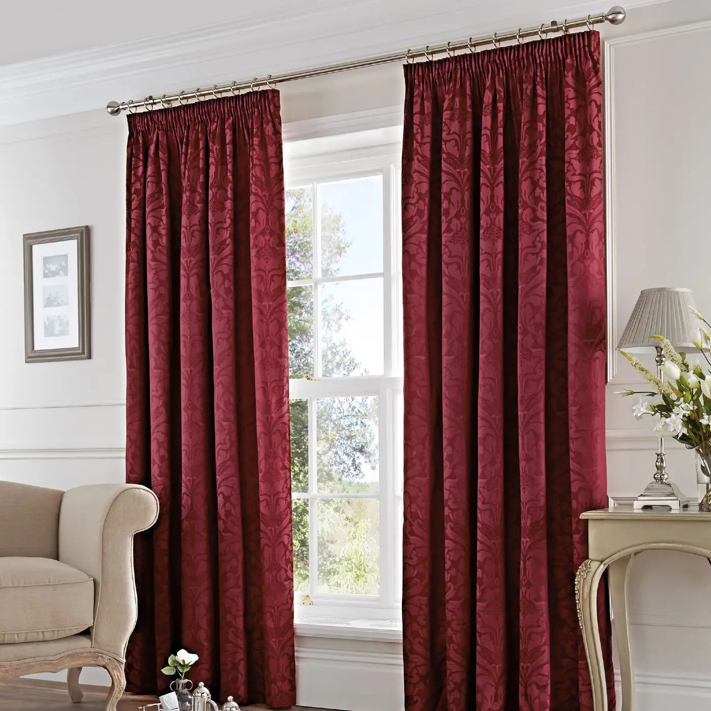 Eastbourne Lined Tape Top Pencil Pleat Curtains by D & D