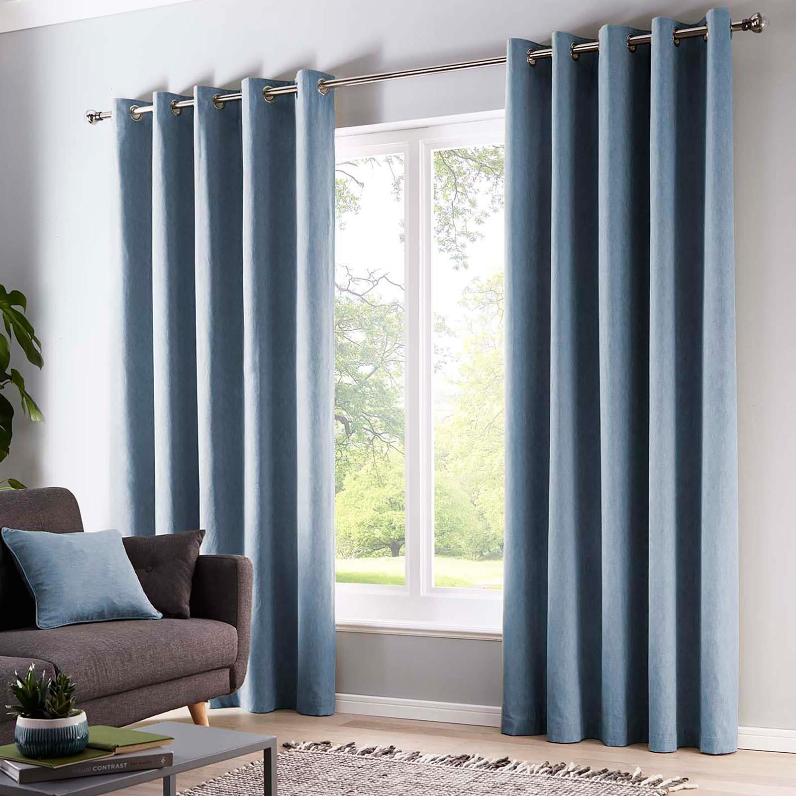 Sorbonne Cotton Lined Eyelet Curtains by Fusion