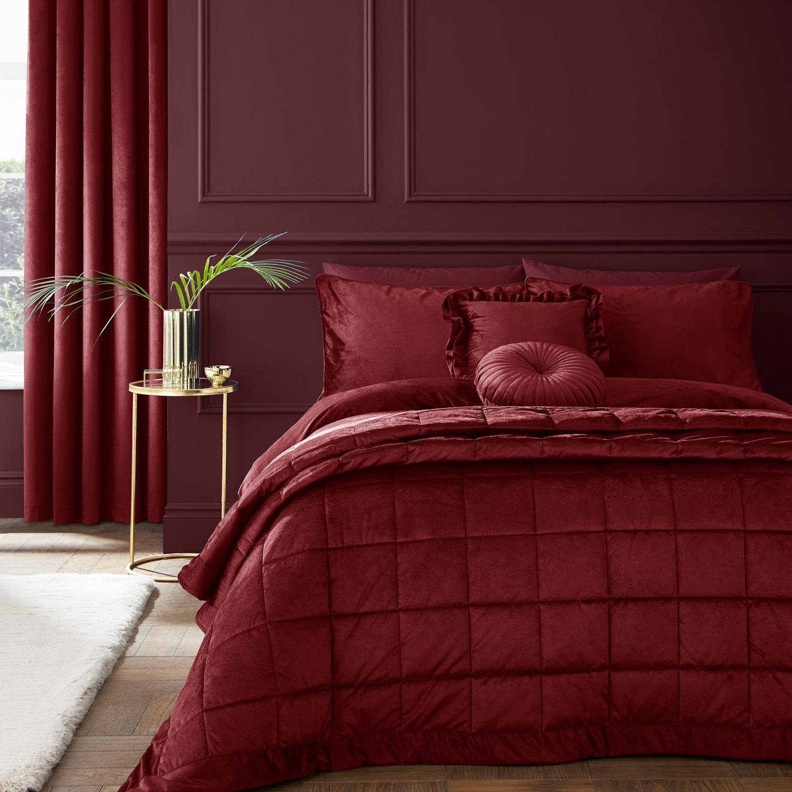 Kingsley Matt Velvet Bedspread by Catherine Lansfield