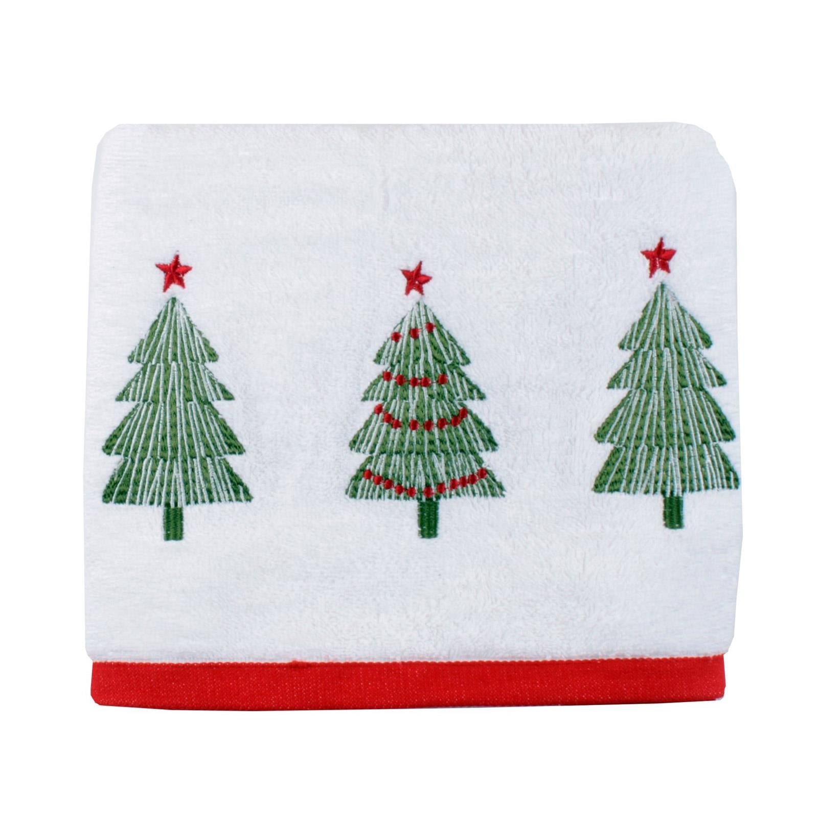 Christmas Trees Hand Towel Pair by Fusion