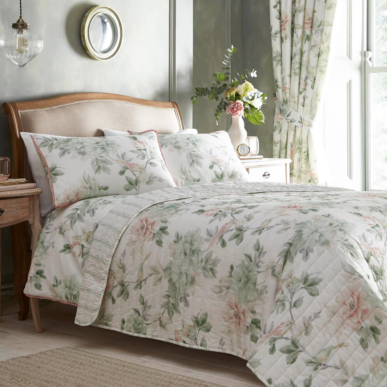 Campion Floral Quilted Bedspread by Appletree Heritage