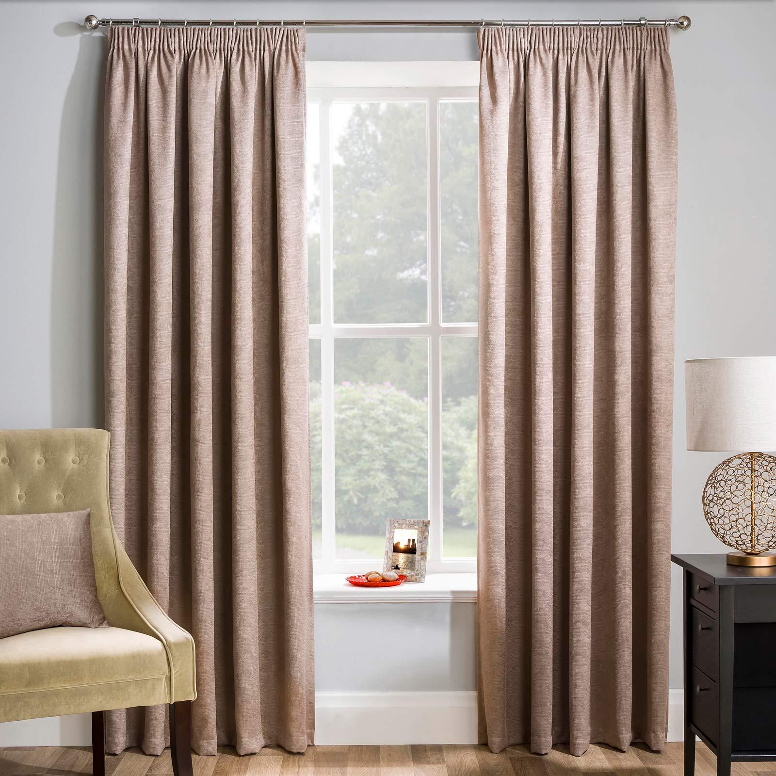 Matrix Thermal Dim Out Tape Top Pencil Pleat Curtains by Enhanced Living