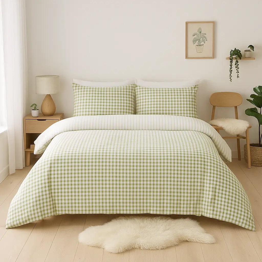 Gingham Check Duvet Cover Set by Rapport Home