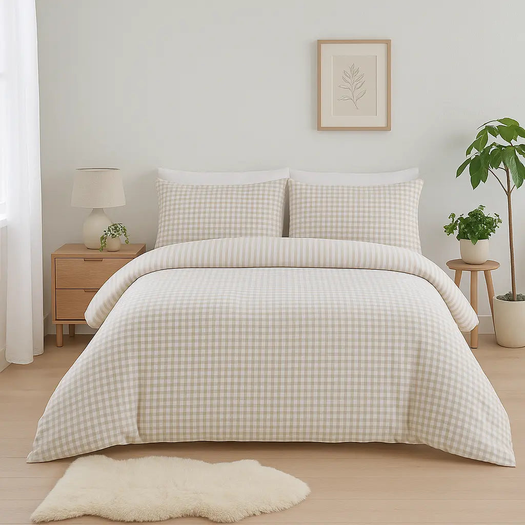 Gingham Check Duvet Cover Set by Rapport Home