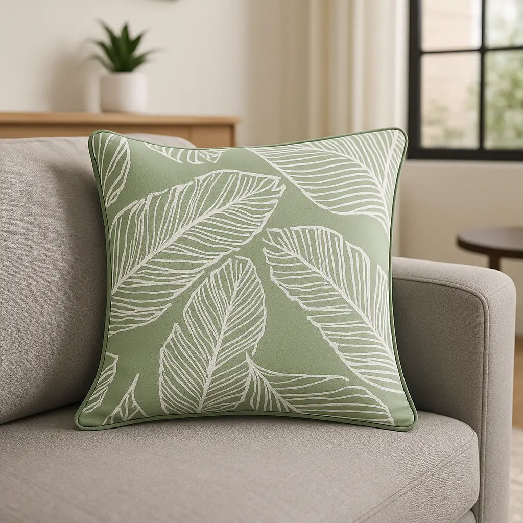 Matteo Leaf Cushion Cover 43cm x 43cm (17"x17") by Fusion