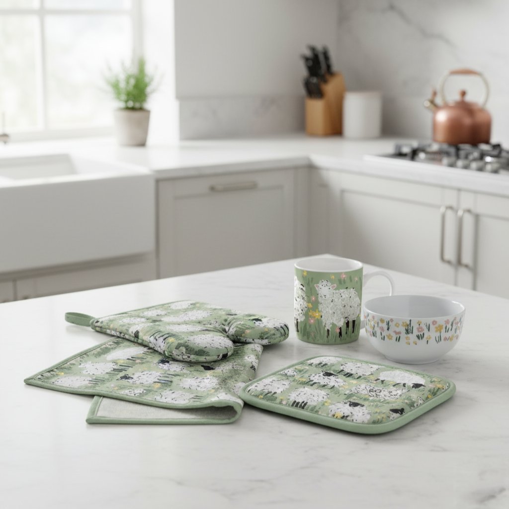 Woolly Sheep Kitchen Collection by Ulster Weavers
