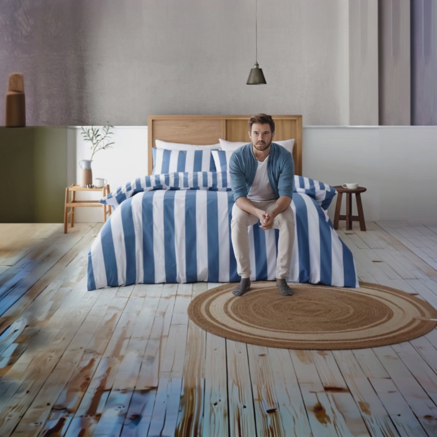 Cove Stripe Duvet Cover Set by Catherine Lansfield