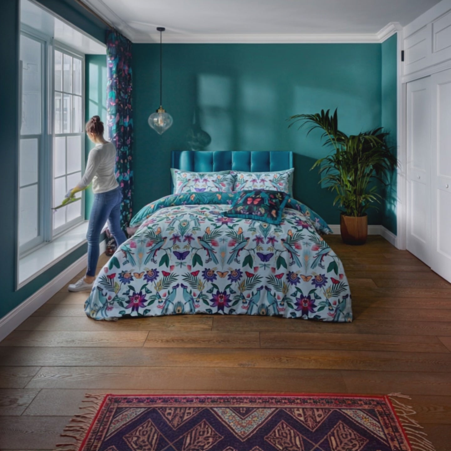 Mya Tropical Birds Duvet Cover Set by Catherine Lansfield