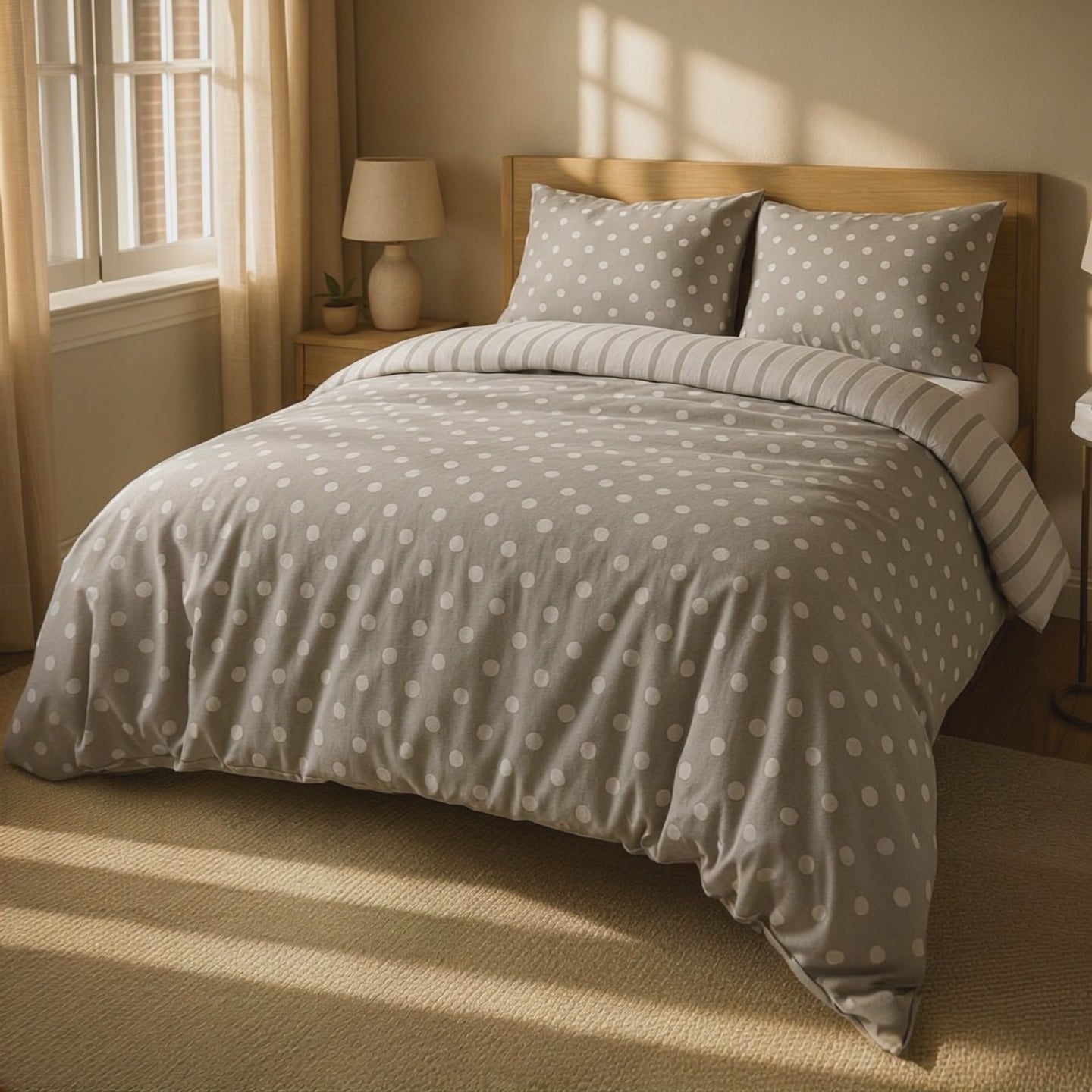 So Soft Spots & Stripes Duvet Cover Set by Rapport Home